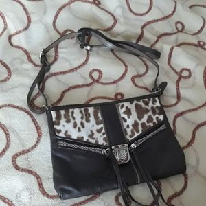 Rare Brighton Western Ranch Wear Leather Crossbody Purse